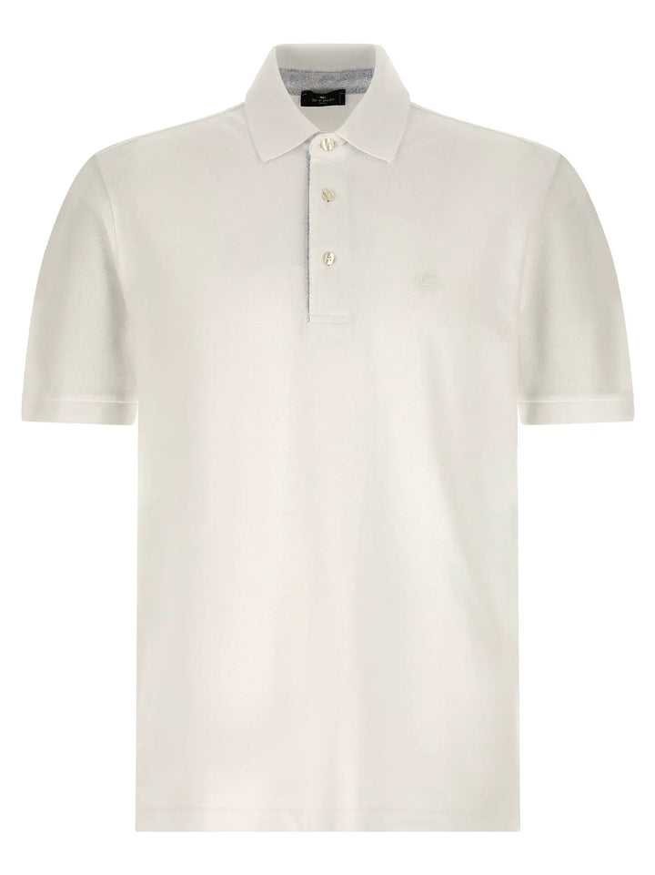 Etro White Cotton Polo Shirt