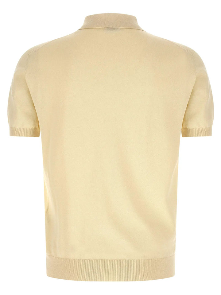 Etro Beige Cotton Polo Shirt