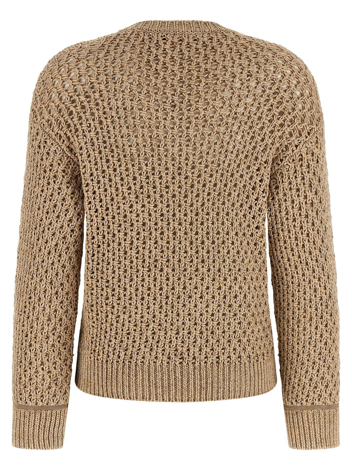 Fabiana Filippi Brown Cotton Cardigan