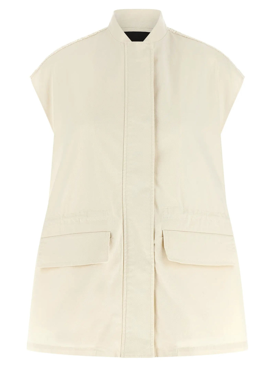 Fabiana Filippi Beige Cotton Sleeveless Jacket