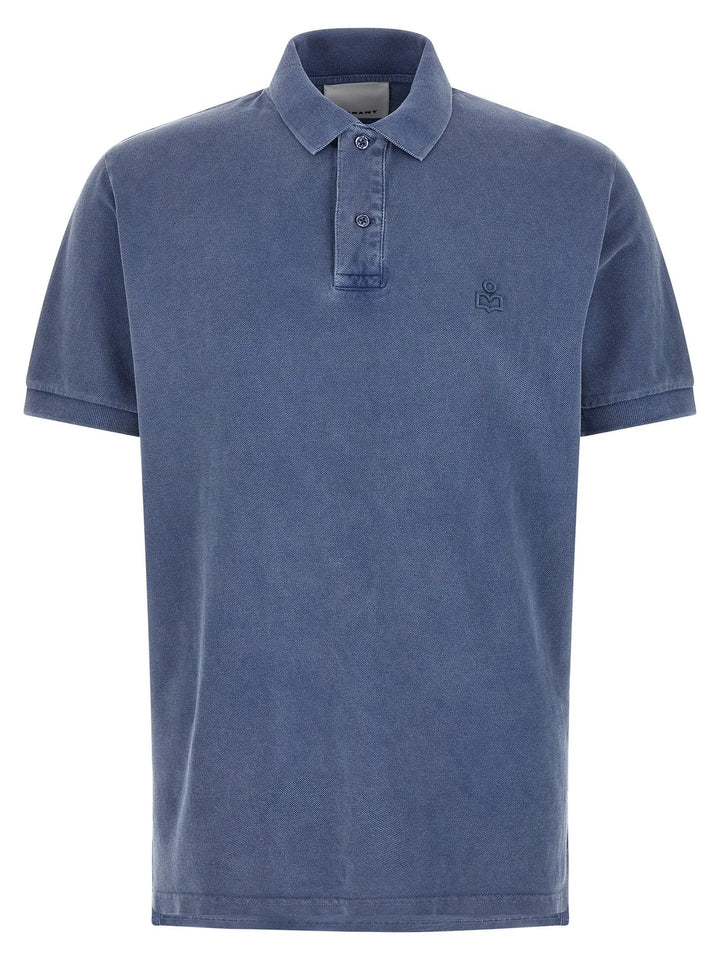 Isabel Marant Blue Cotton Polo Shirt