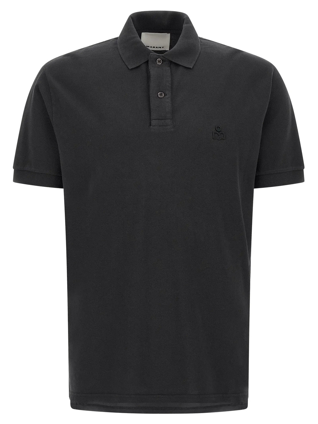 Isabel Marant Black Cotton Polo Shirt