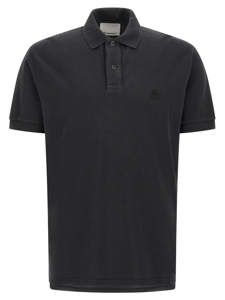 Isabel Marant Black Cotton Polo Shirt