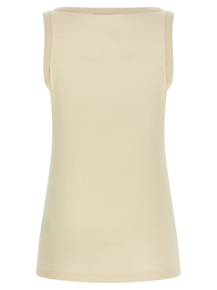 Fabiana Filippi Sample Sale | Fabiana Filippi Beige Cotton Tank Tops - | Designer outlet
