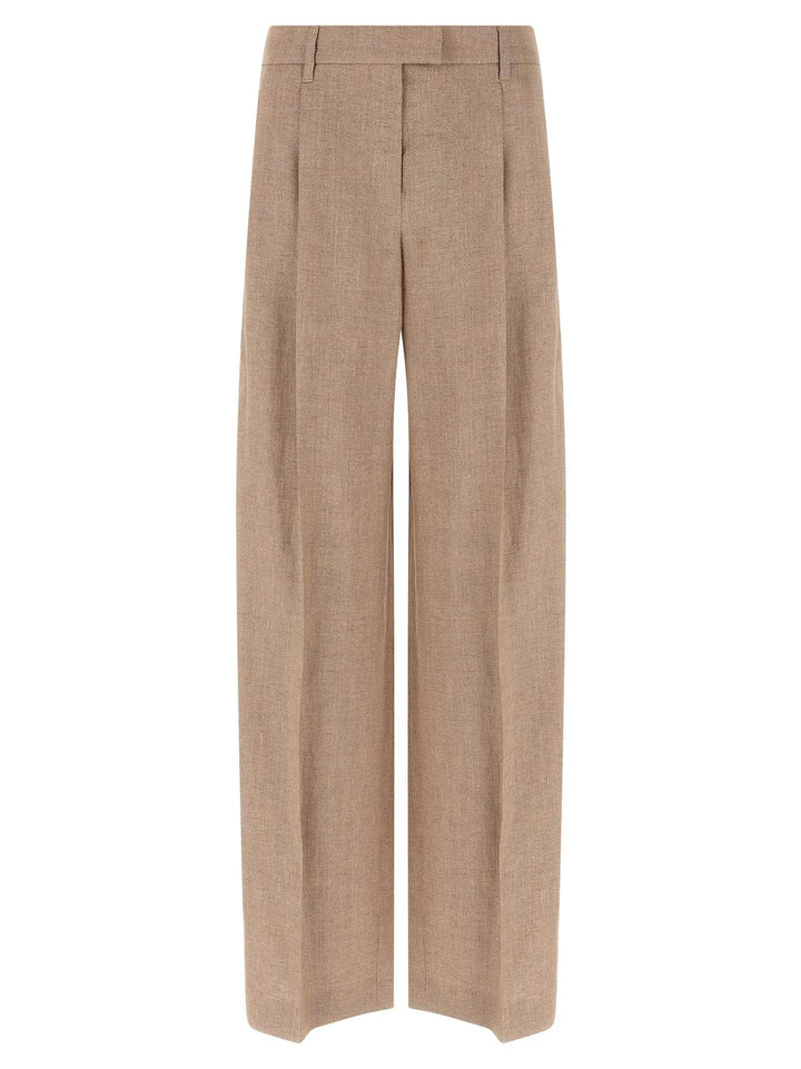 Brunello Cucinelli Multicolor Linen Flared Pants