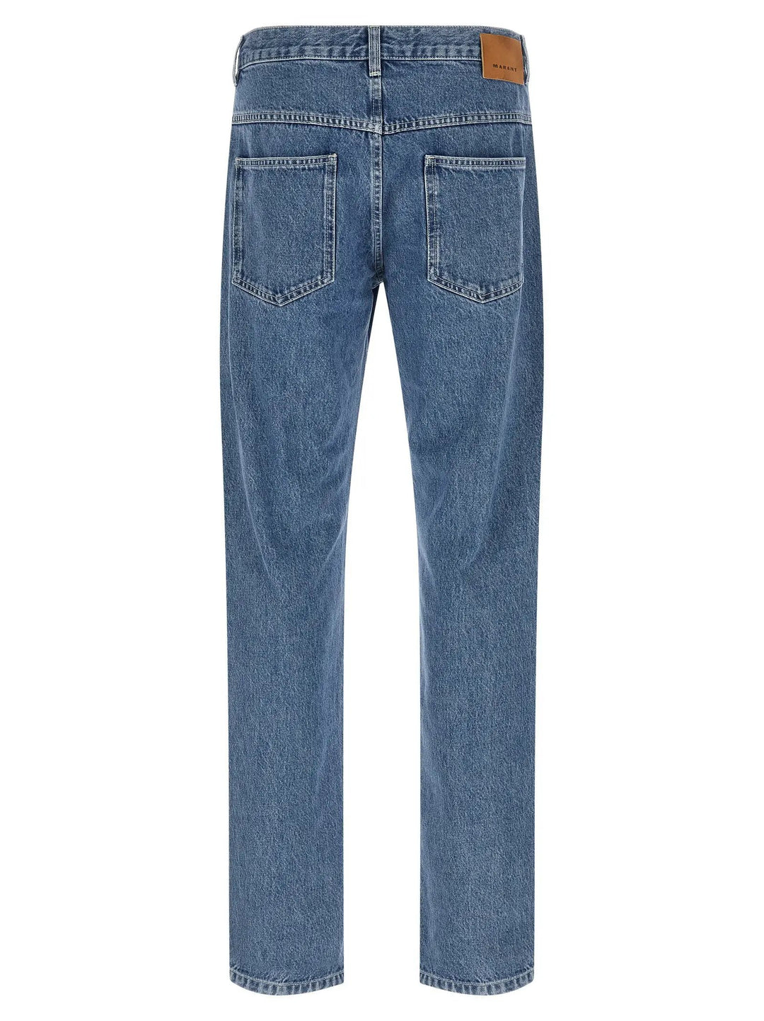 Isabel Marant Blue Cotton Straight-Leg Jeans