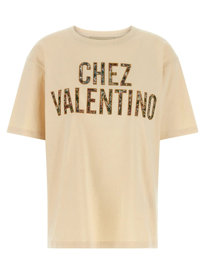Valentino Garavani Beige Cotton T-Shirt