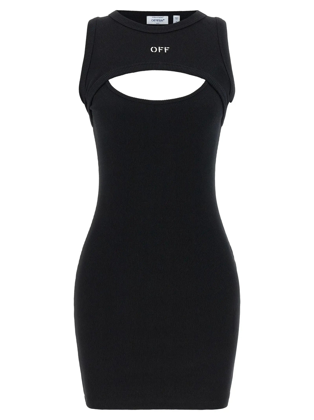 Off-White Sample Sale | Off-White Bicolor Cotton Short Dress - | Designer outlet
