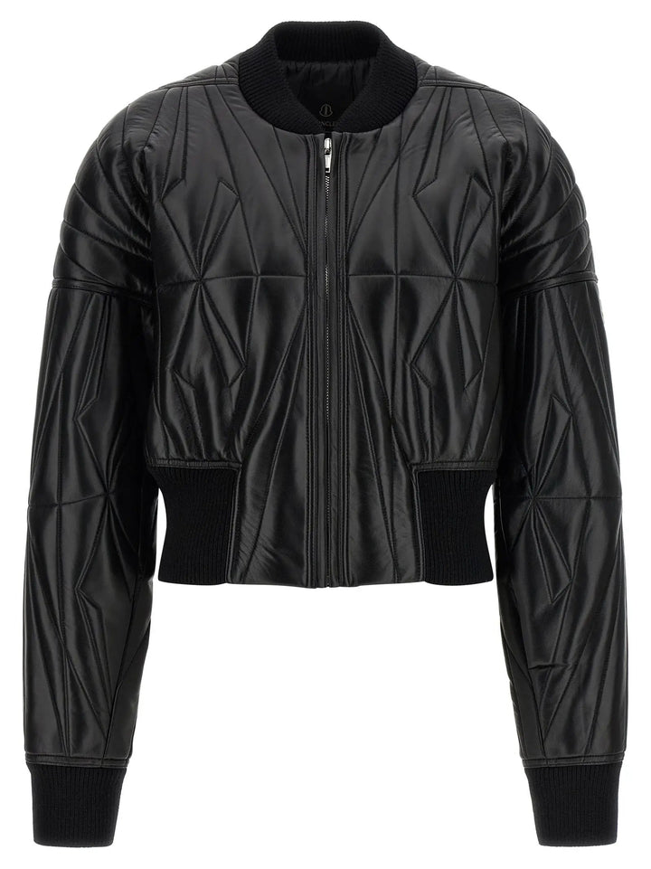 Rick Owens Black Lamb Leather Leather Jacket