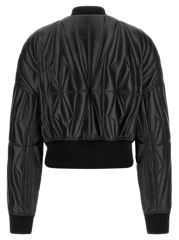 Rick Owens Black Lamb Leather Leather Jacket