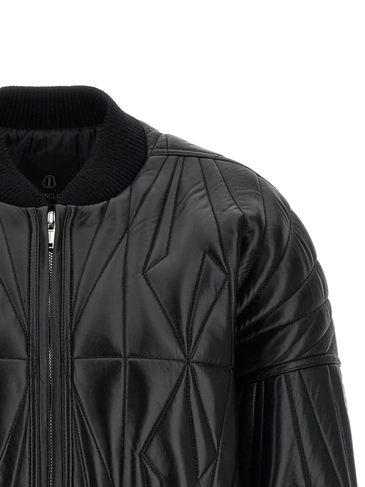 Rick Owens Black Lamb Leather Leather Jacket