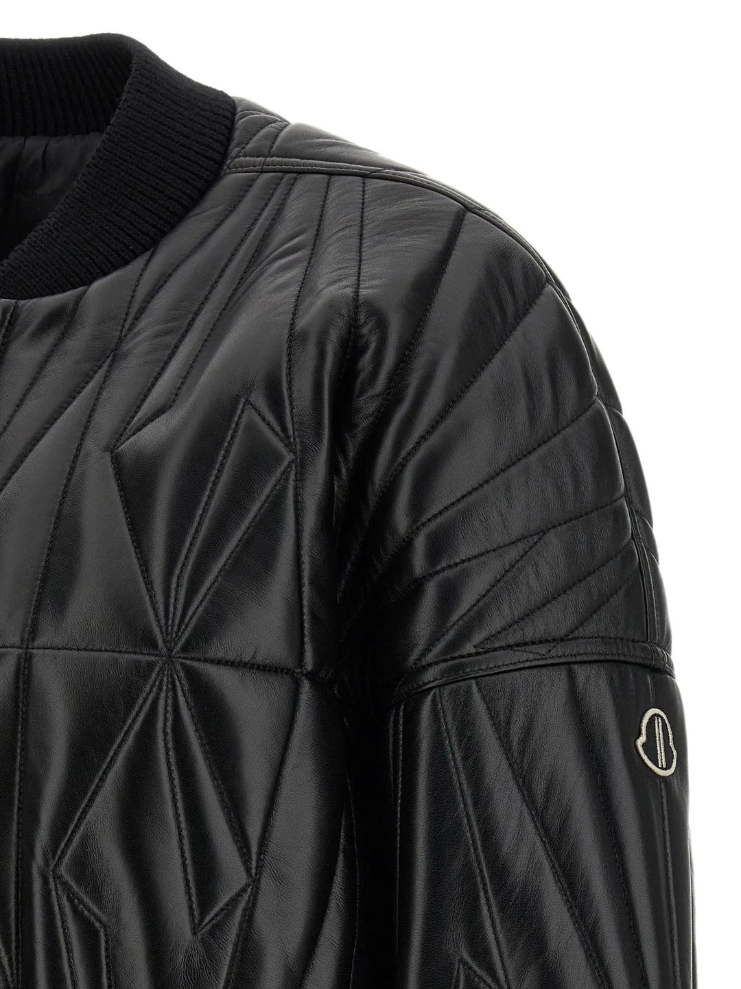 Rick Owens Black Lamb Leather Leather Jacket