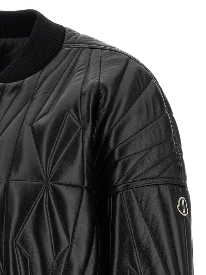 Rick Owens Black Lamb Leather Leather Jacket