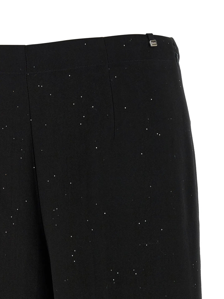 Herno Black Viscose Pants