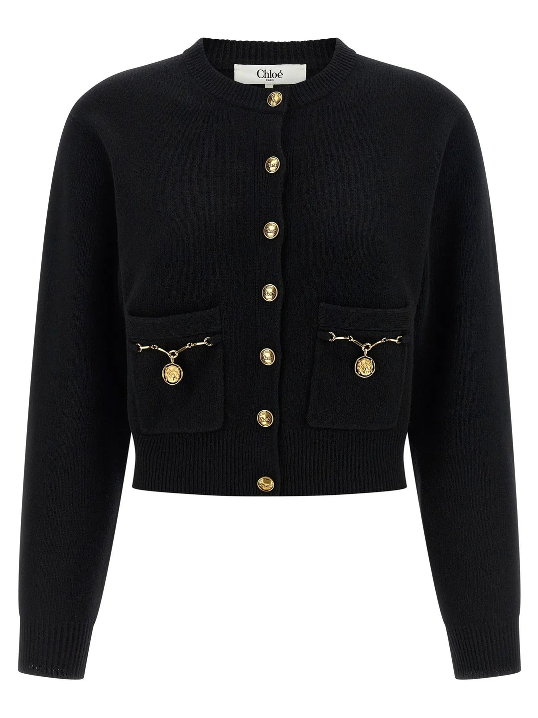 Chloé Black Wool Cardigan