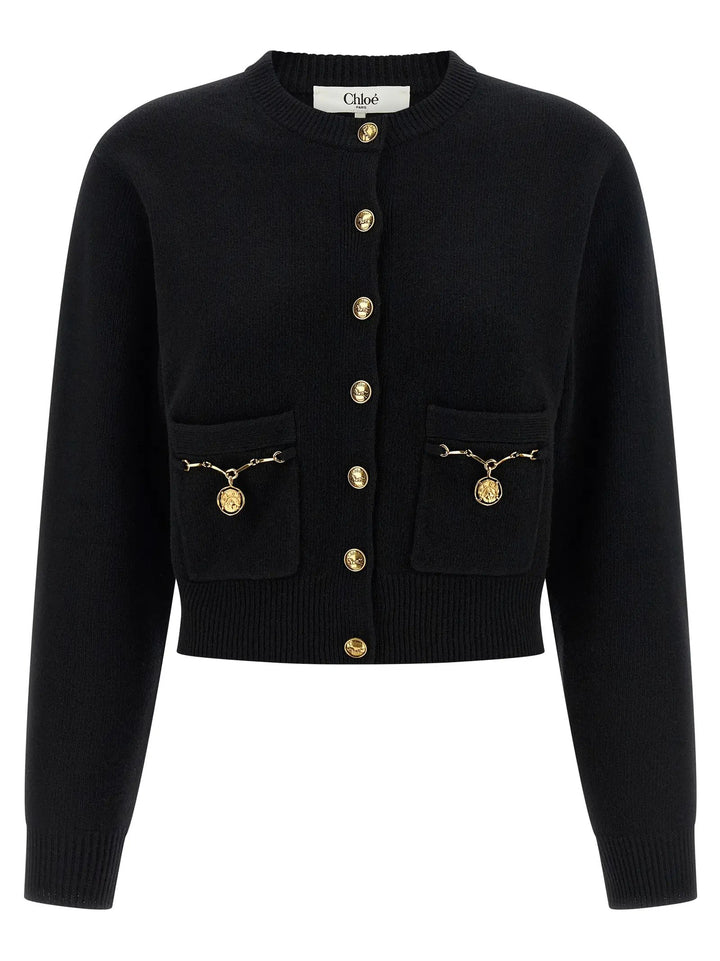 Chloé Black Wool Cardigan