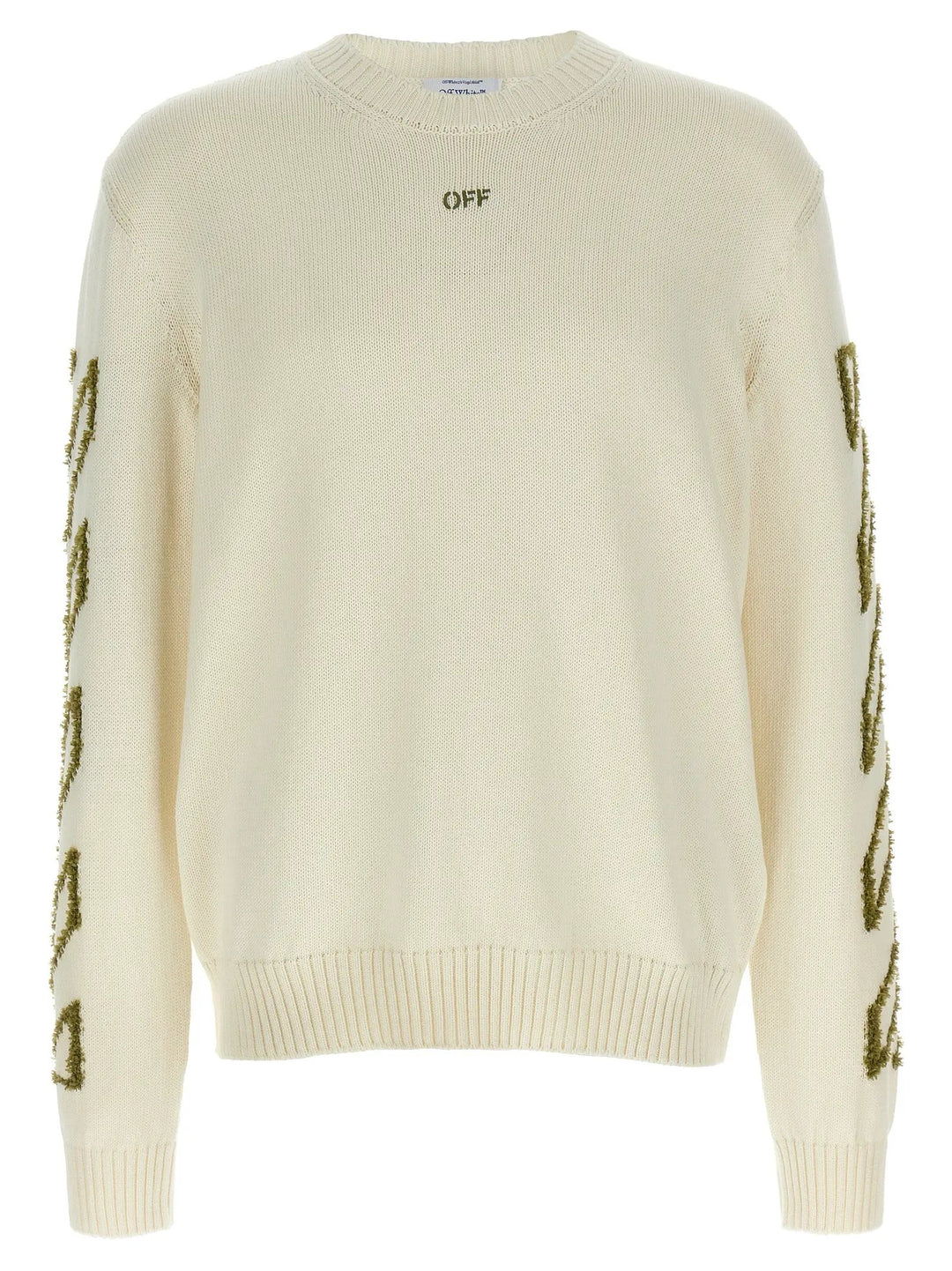 Off-White Beige Cotton Cardigan