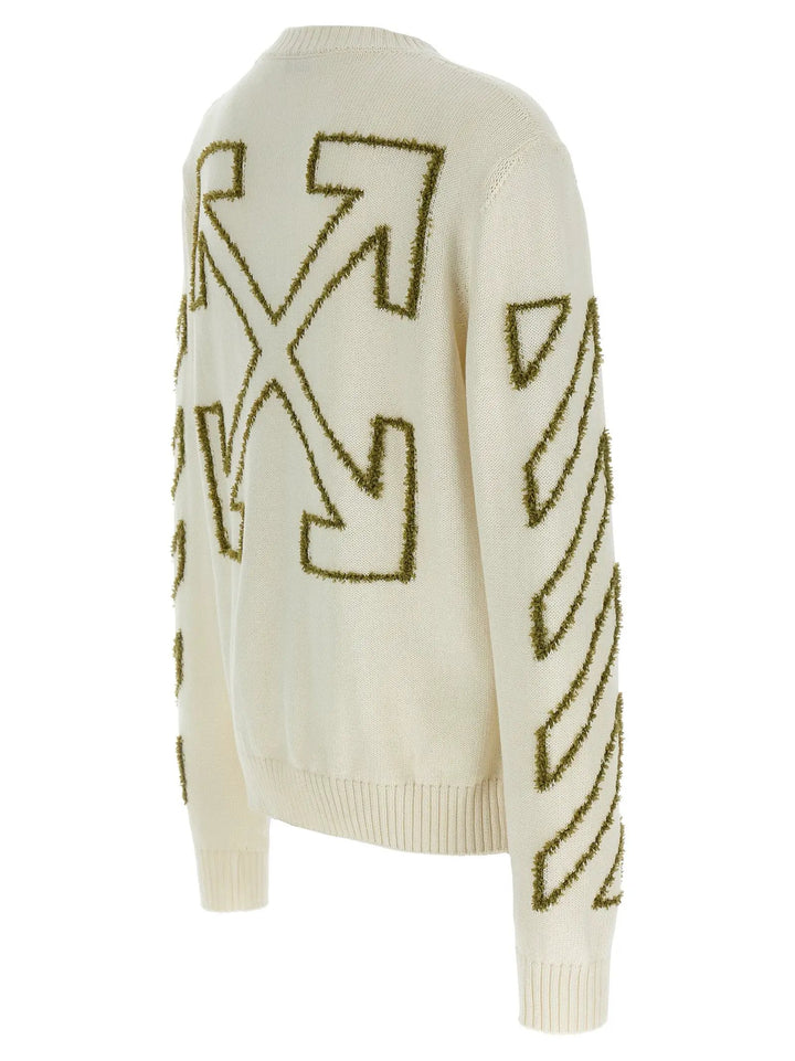Off-White Beige Cotton Cardigan