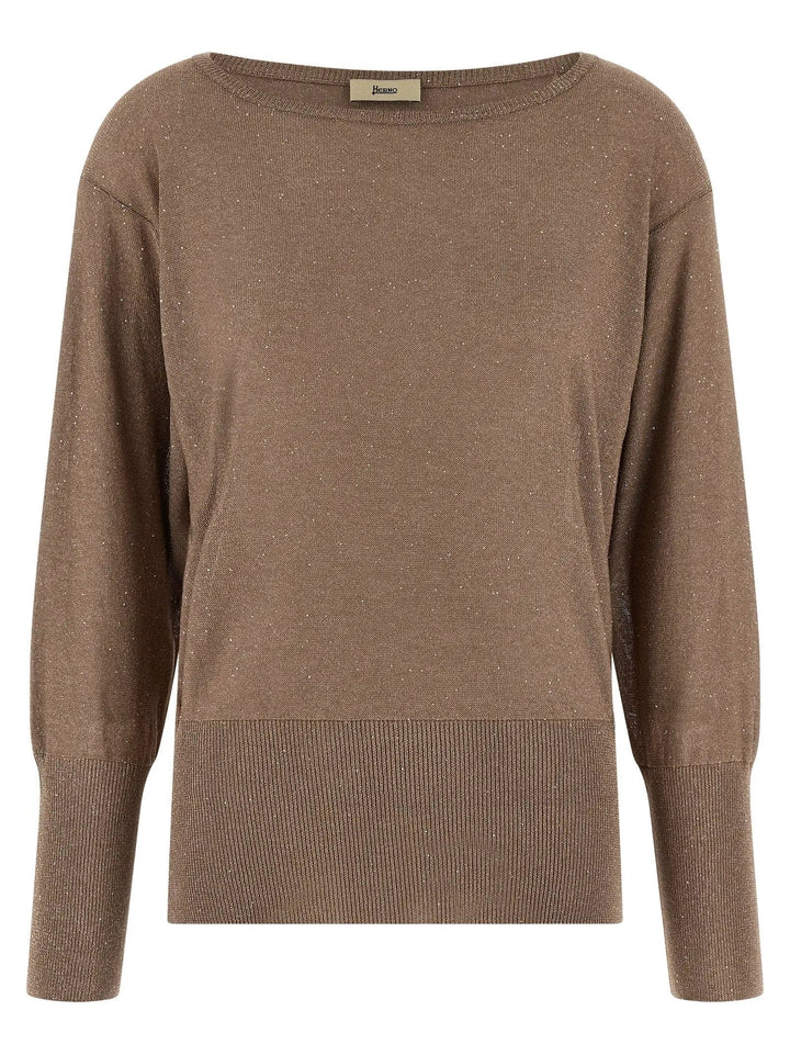 Herno Brown Viscose Cardigan