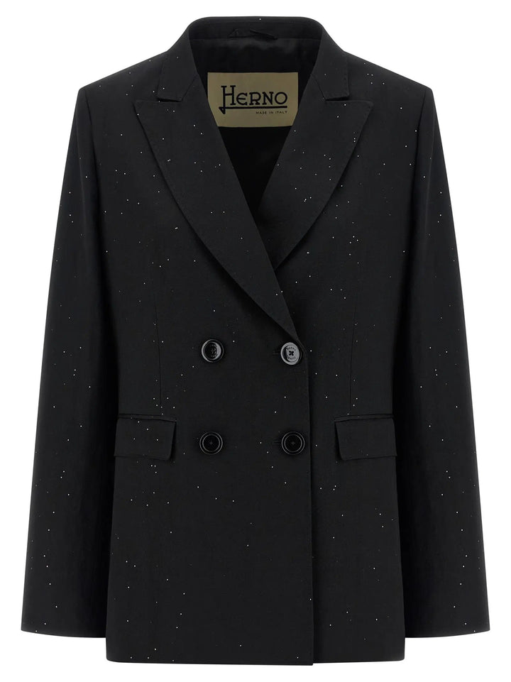 Herno Black Viscose Blazer