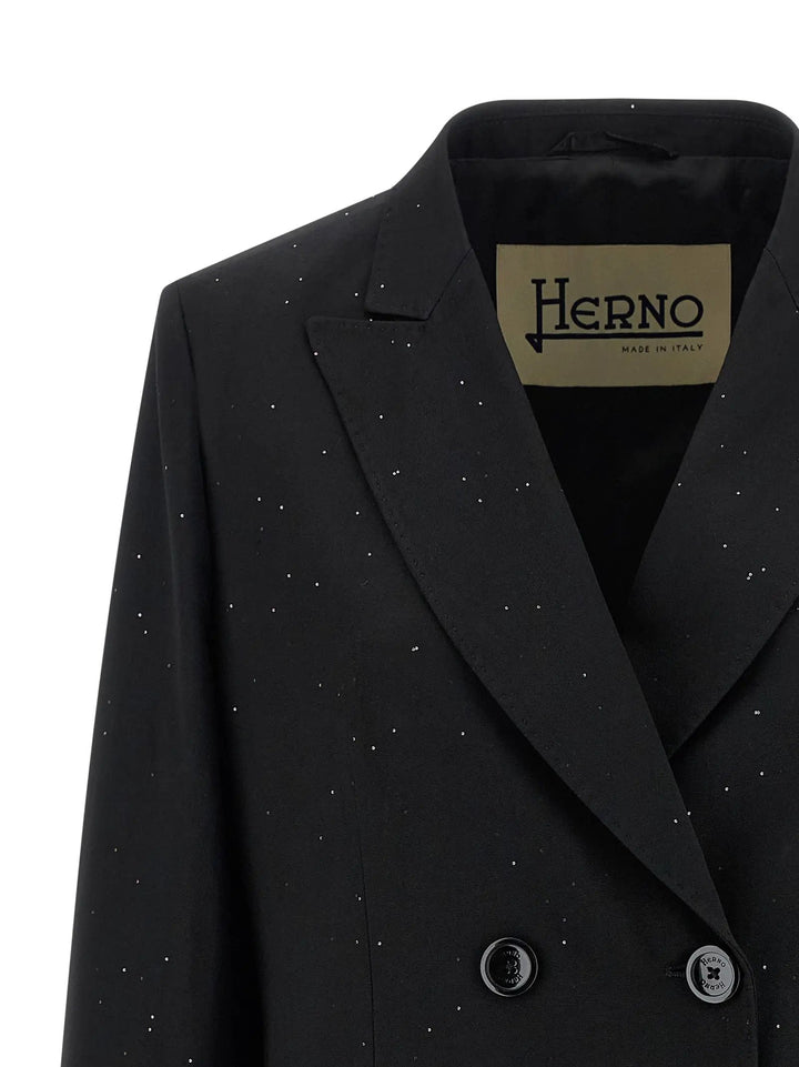 Herno Black Viscose Blazer