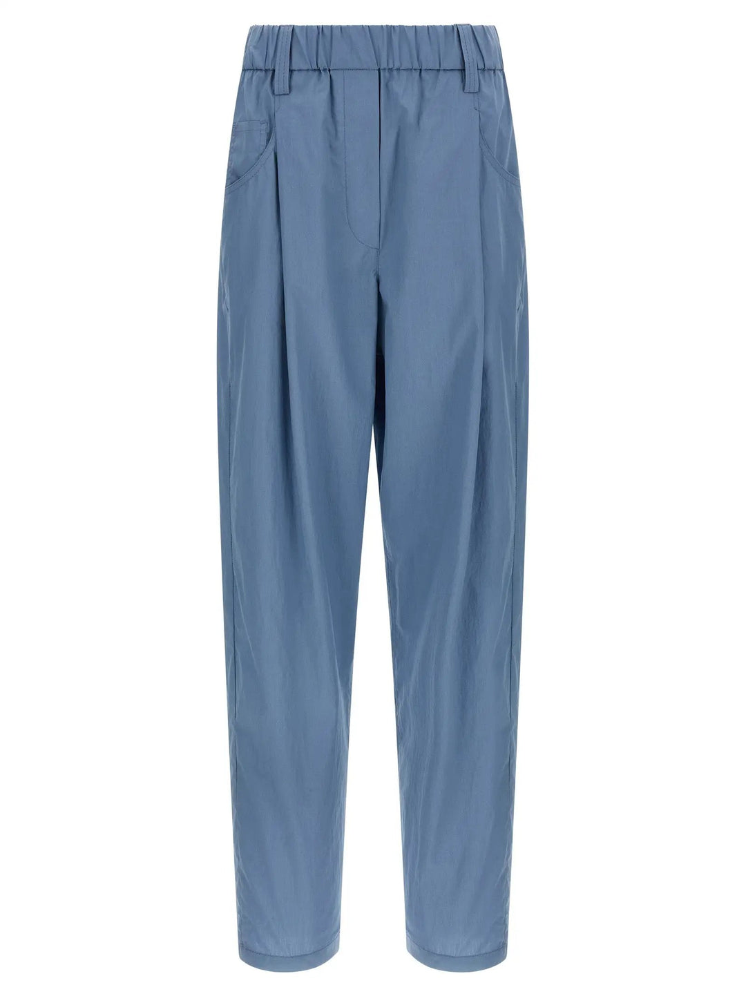 Brunello Cucinelli Blue Cotton Casual Pants