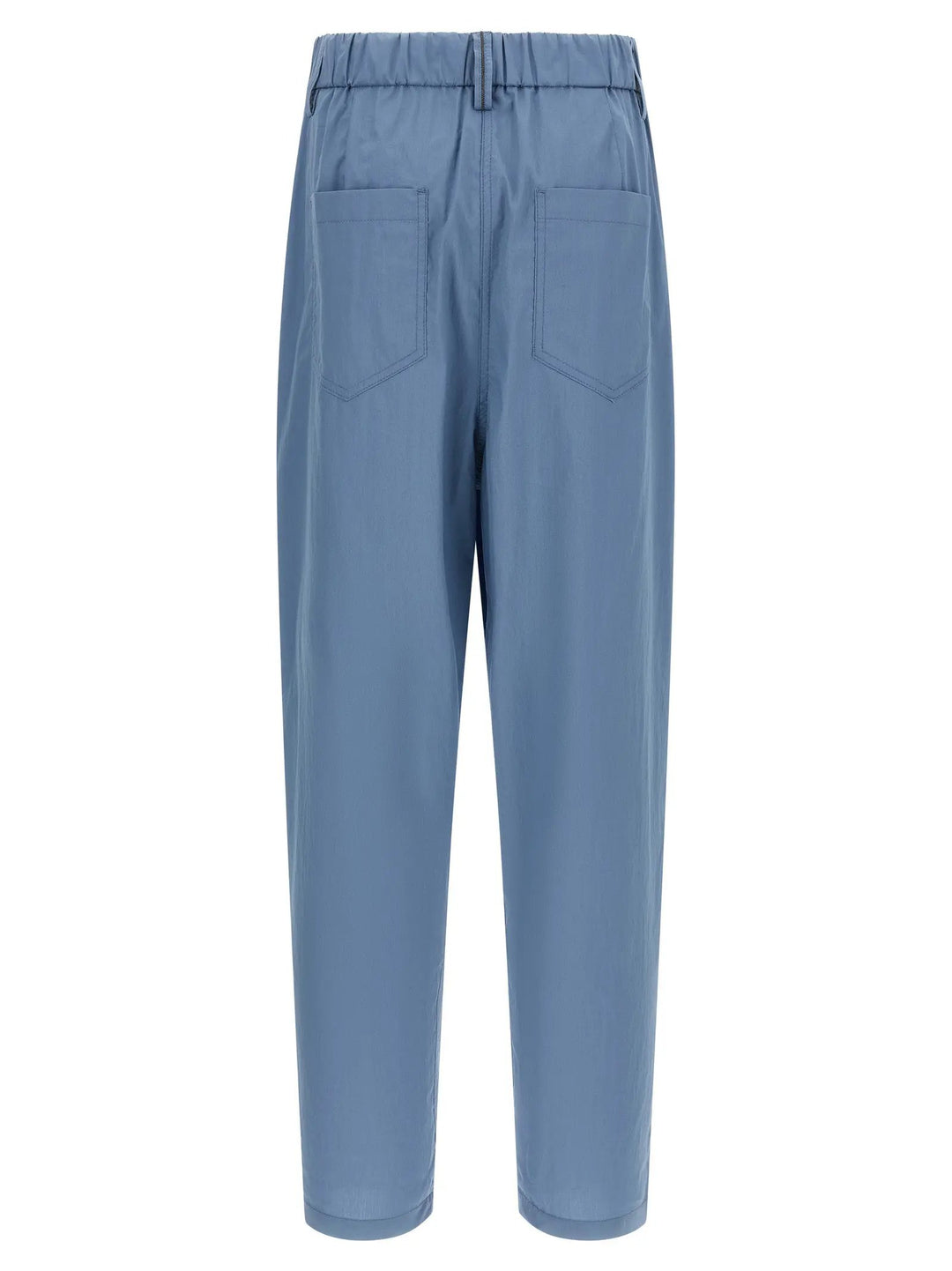 Brunello Cucinelli Blue Cotton Casual Pants