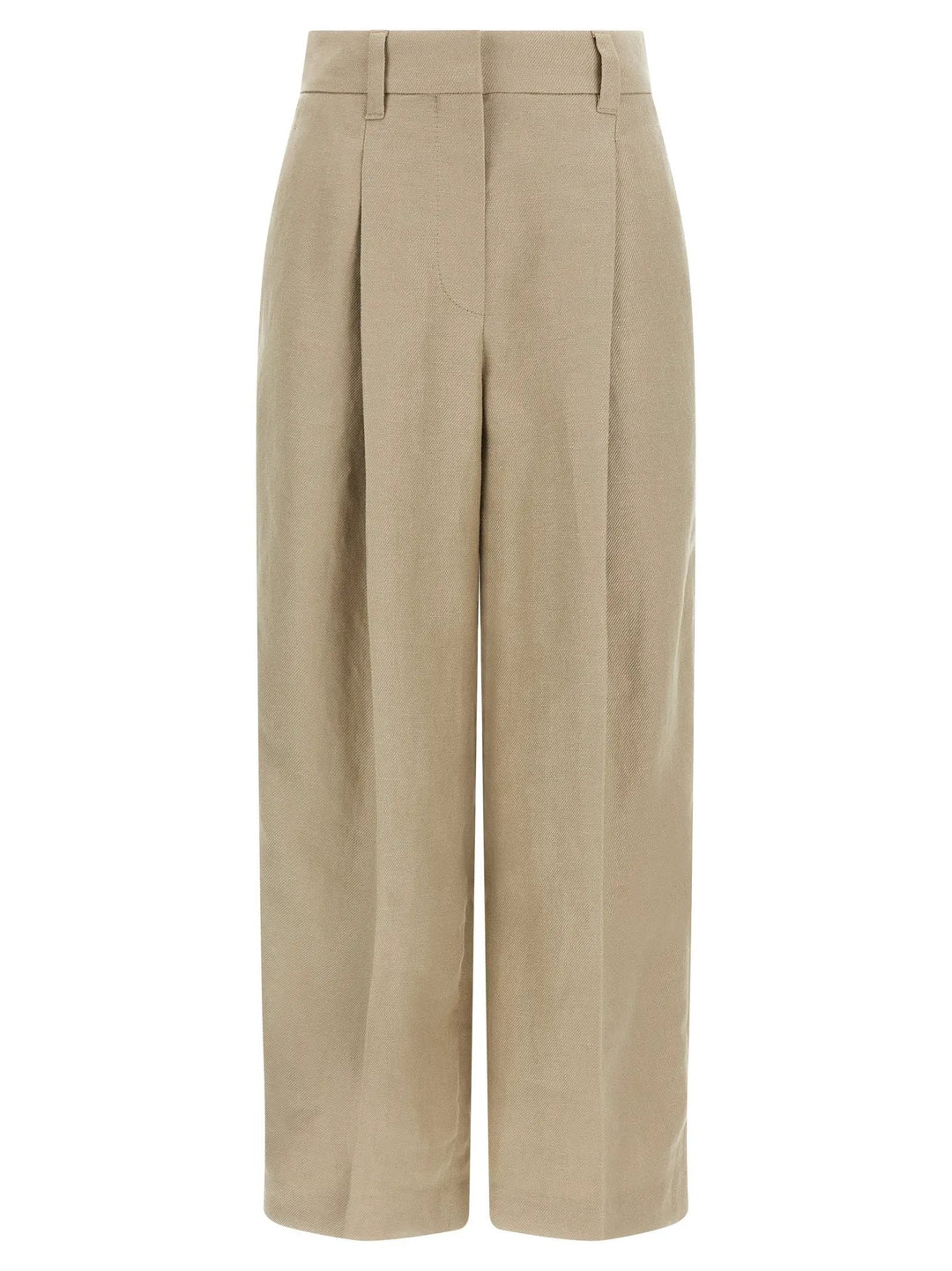 Brunello Cucinelli Beige Linen Casual Pants