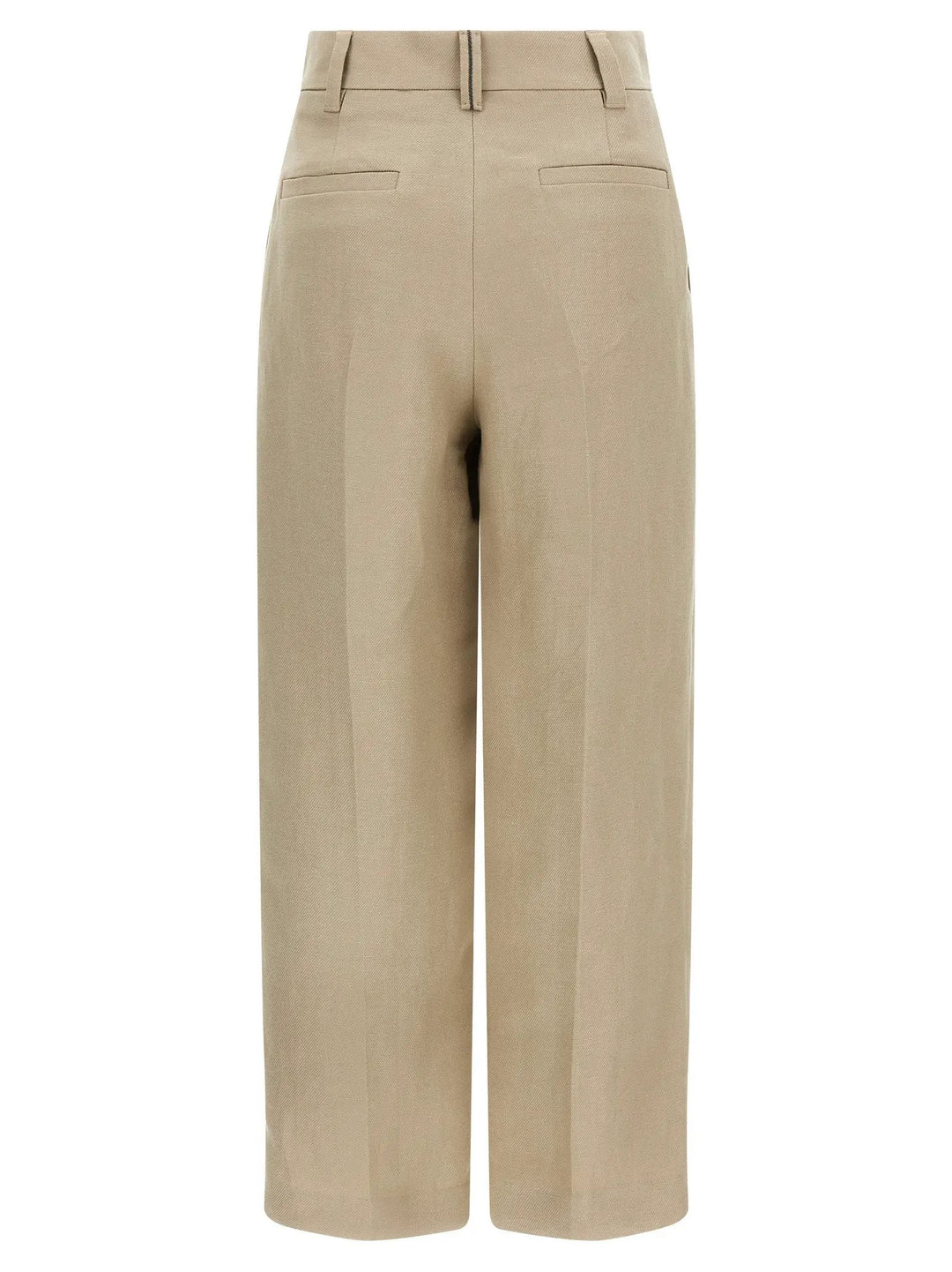 Brunello Cucinelli Beige Linen Casual Pants