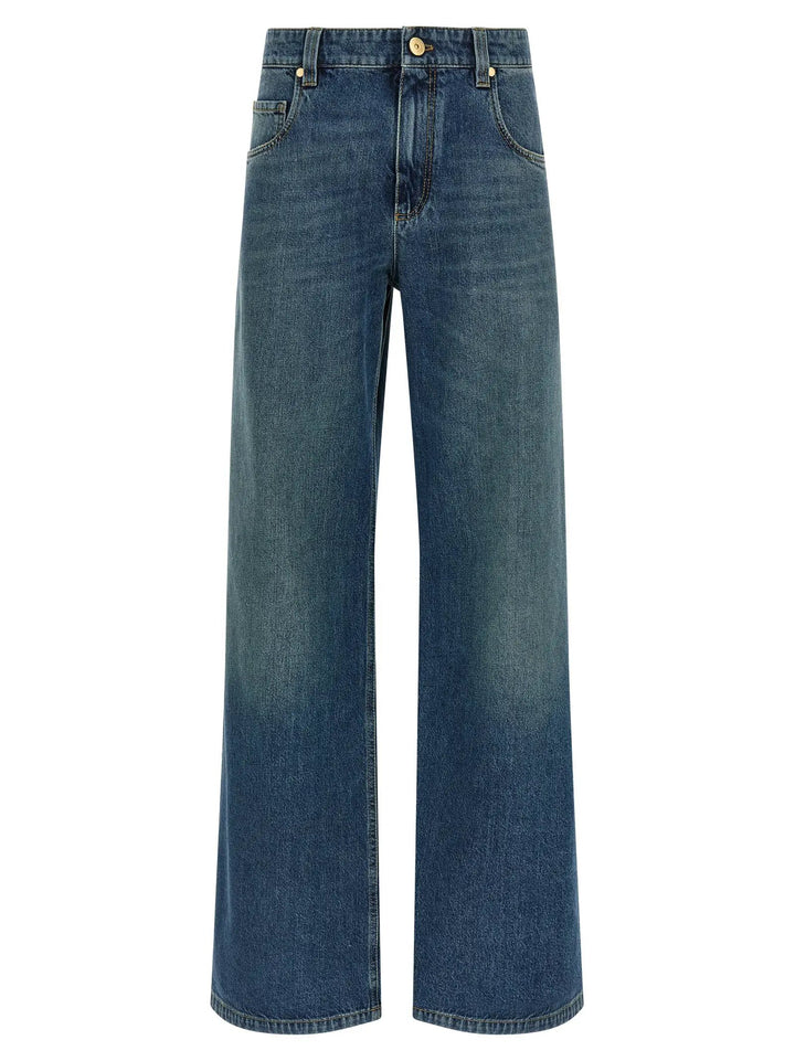 Brunello Cucinelli Blue Cotton Jeans Denim