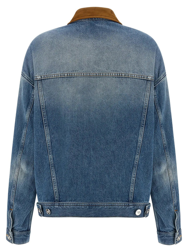 Versace Blue Cotton Denim Jacket
