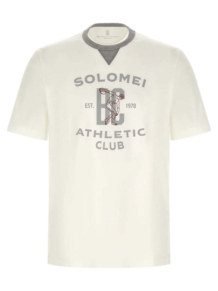 Brunello Cucinelli White Cotton T-Shirt