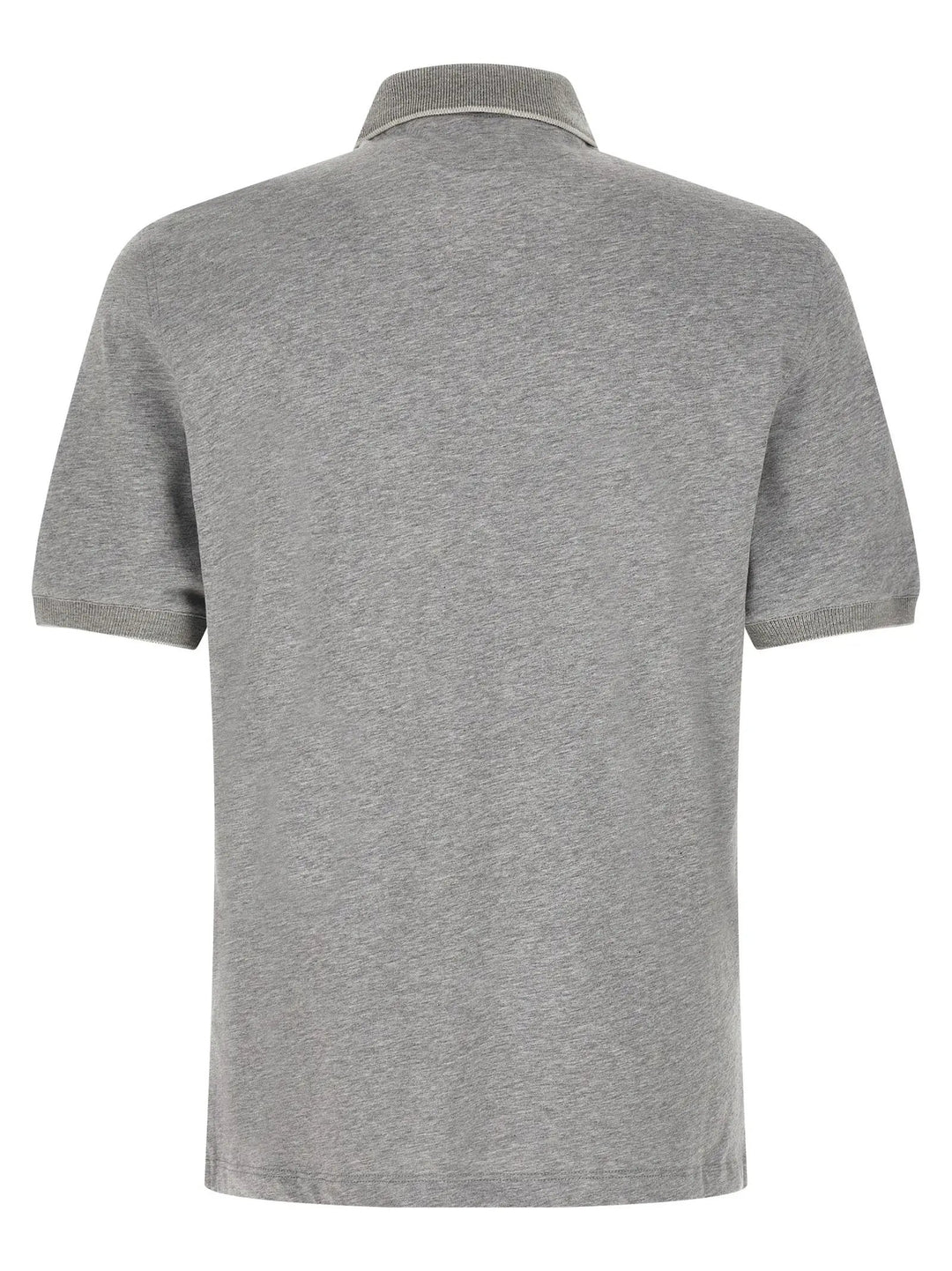 Brunello Cucinelli Gray Cotton Polo Shirt