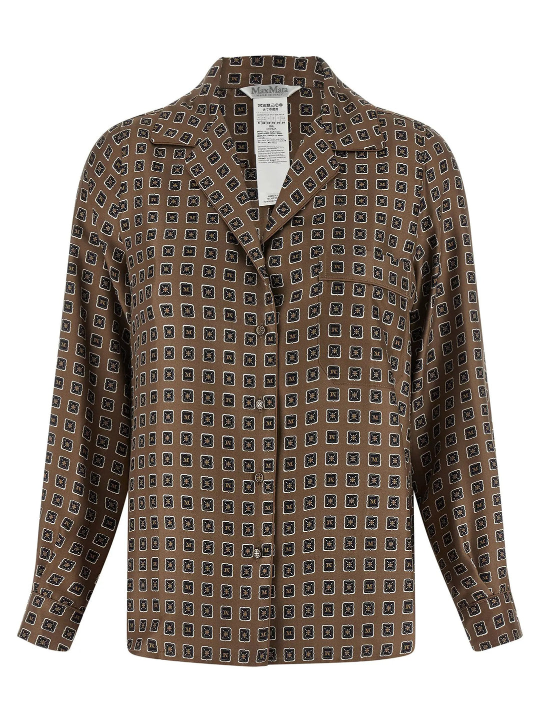 Max Mara Brown Silk Blouse