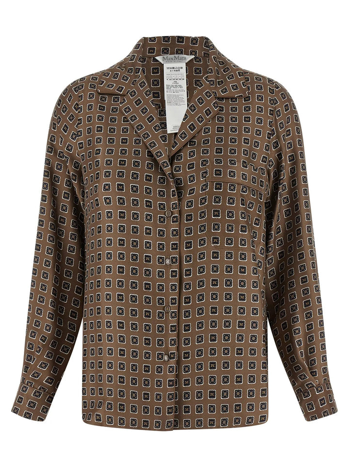 Max Mara Brown Silk Blouse
