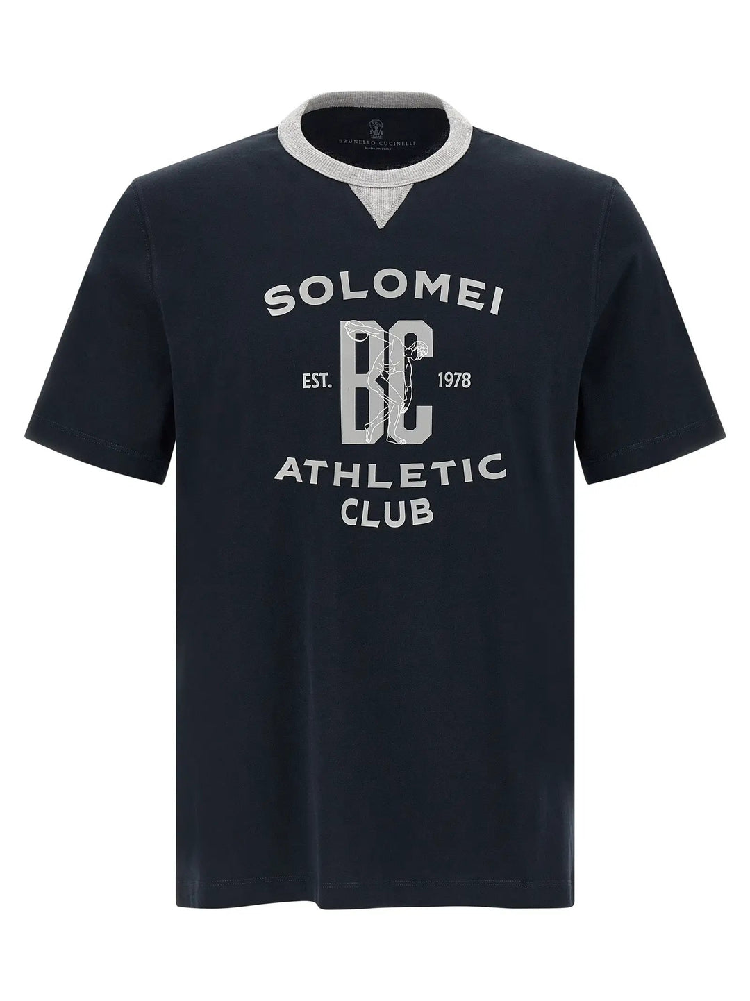 Brunello Cucinelli Blue Cotton T-Shirt