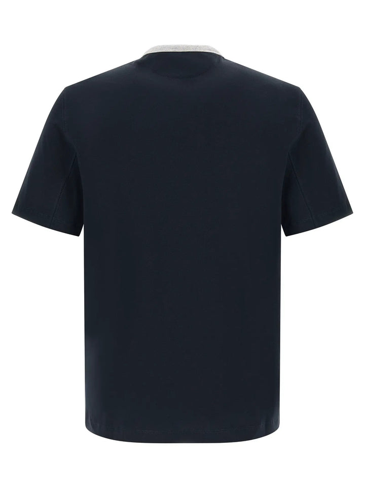 Brunello Cucinelli Blue Cotton T-Shirt