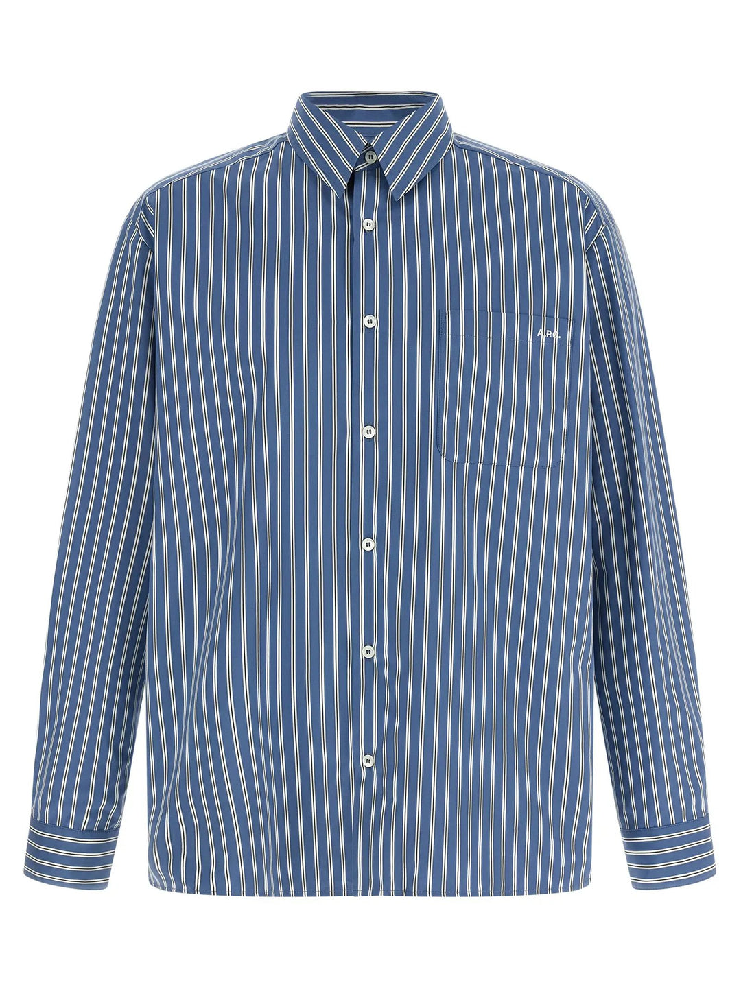 A.P.C. Blue Cotton Blouse