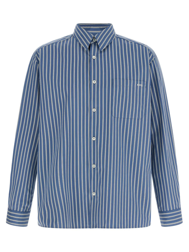 A.P.C. Blue Cotton Blouse