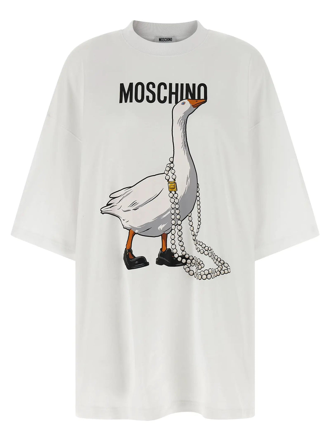 Moschino White Cotton Short Dress