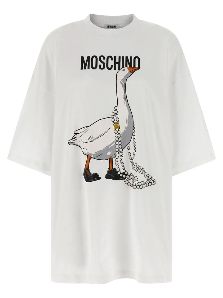 Moschino White Cotton Short Dress