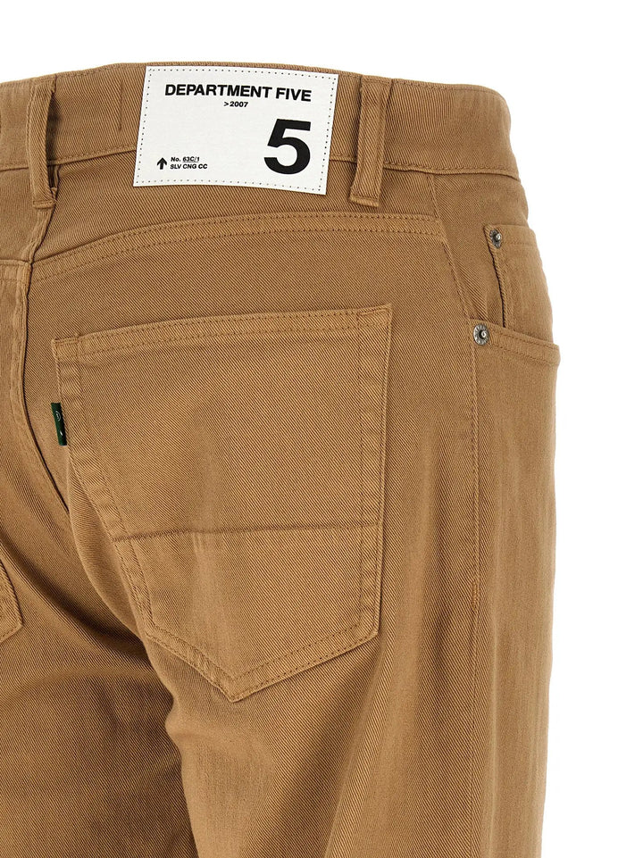 Department 5 Beige Cotton Straight-Leg Jeans