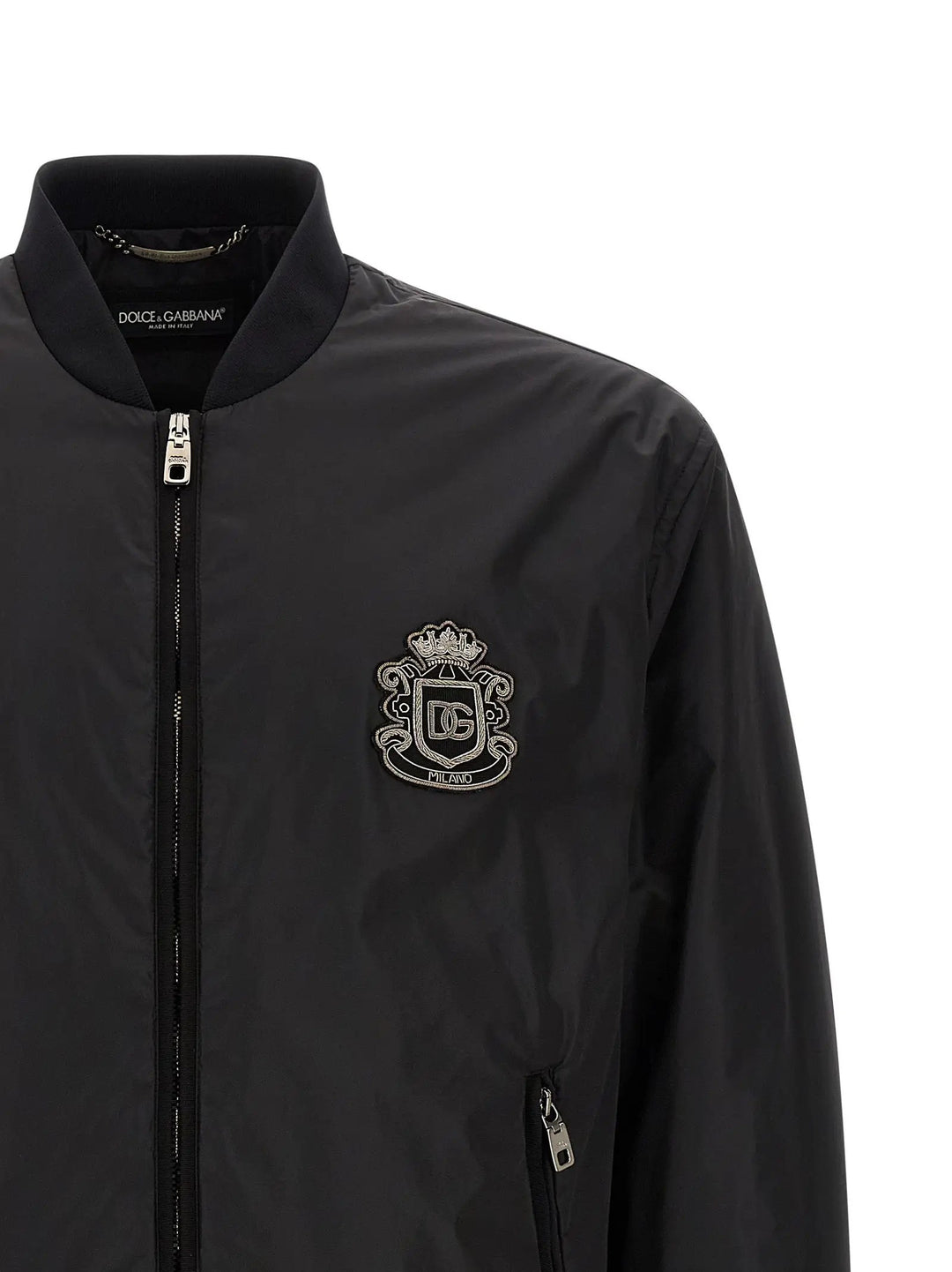 Dolce &amp; Gabbana Black Polyamide Bomber