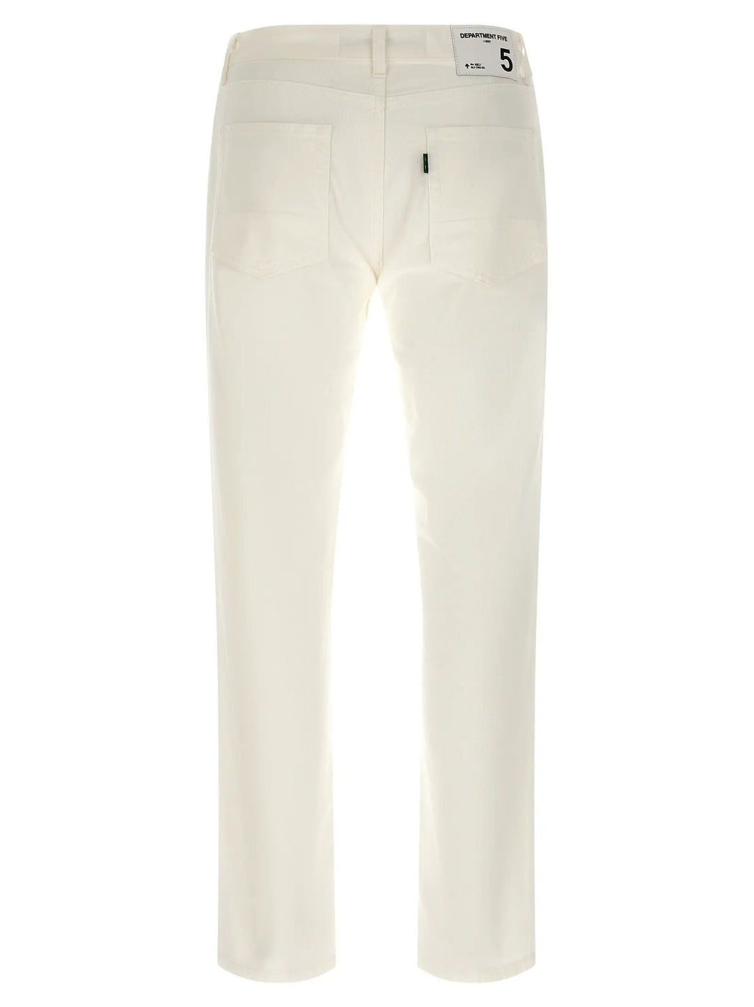Department 5 White Cotton Straight-Leg Jeans