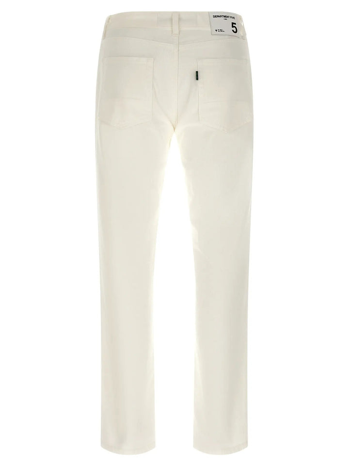 Department 5 White Cotton Straight-Leg Jeans