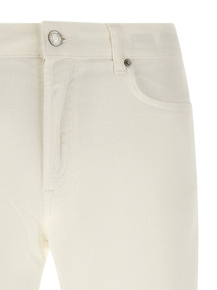 Department 5 White Cotton Straight-Leg Jeans