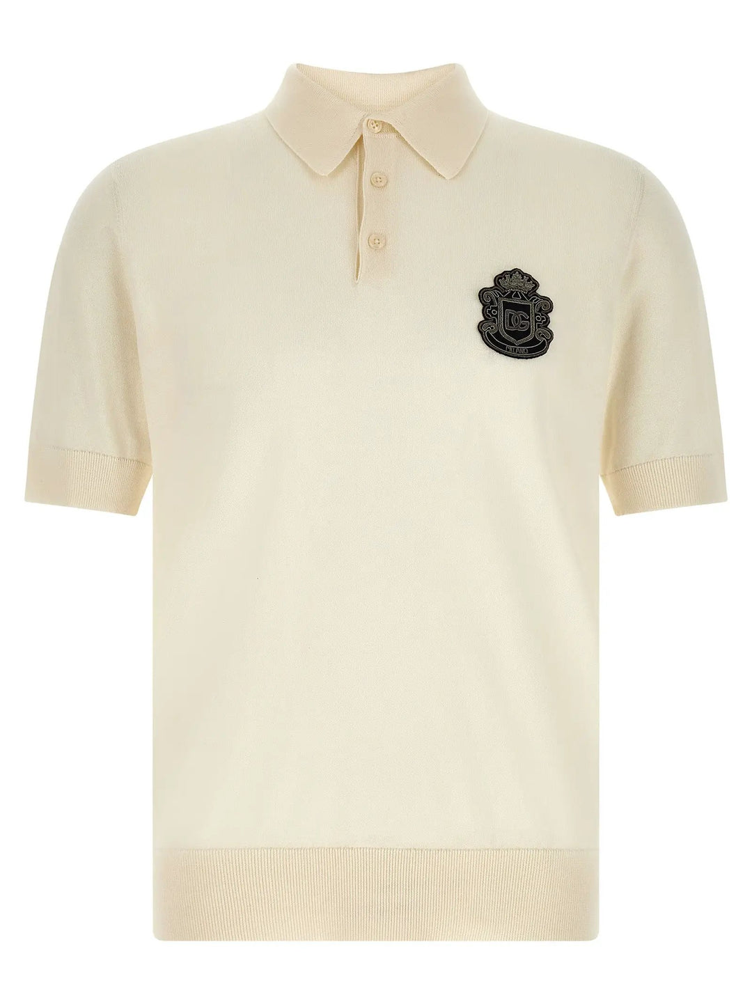 Dolce &amp; Gabbana White Cotton Polo Shirt