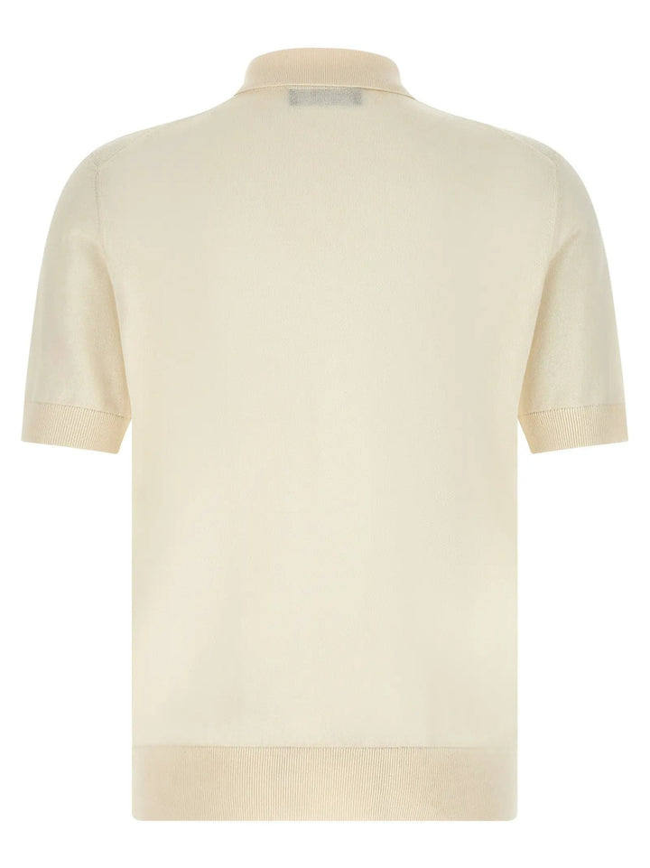 Dolce &amp; Gabbana White Cotton Polo Shirt