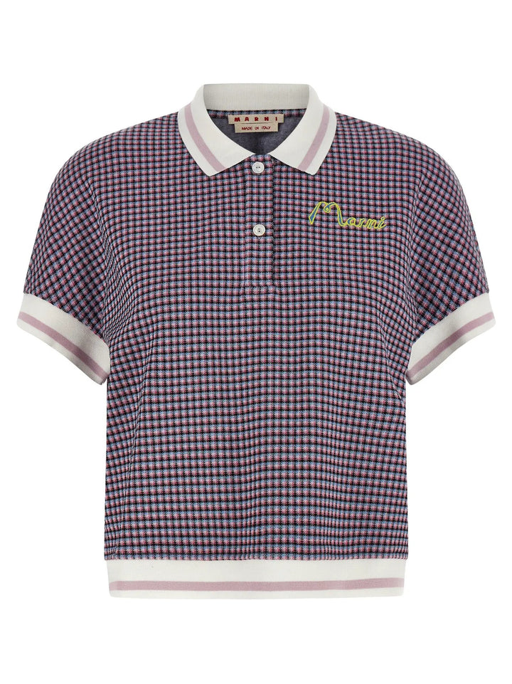 Marni Multicolor Viscose Polo Shirt