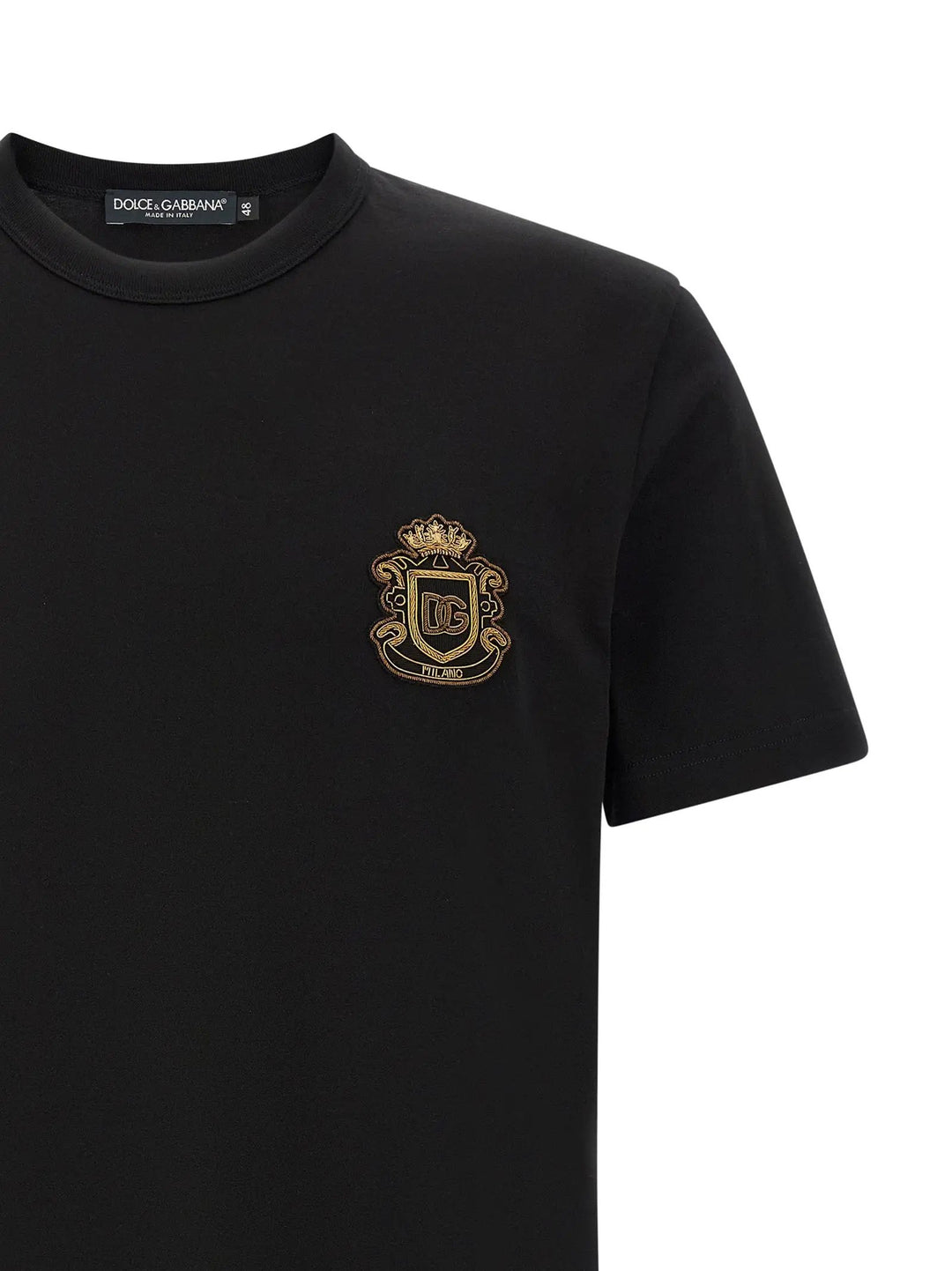 Dolce &amp; Gabbana Black Cotton T-Shirt